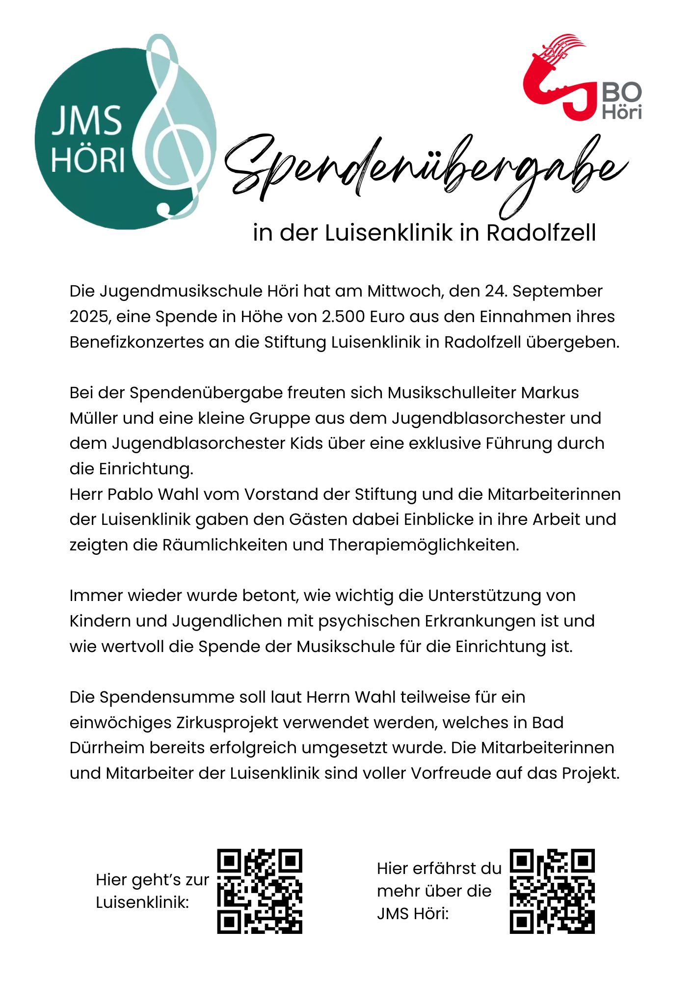 Spendenübergabe Spendenübergabe